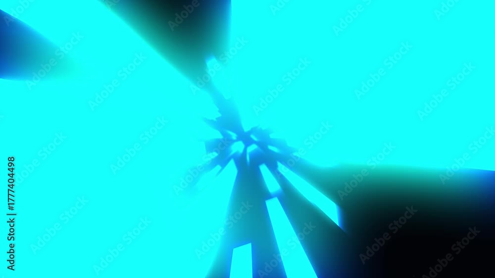 Abstract glowing tunnel with light transmission effect — futuristic and sci-fi feel.