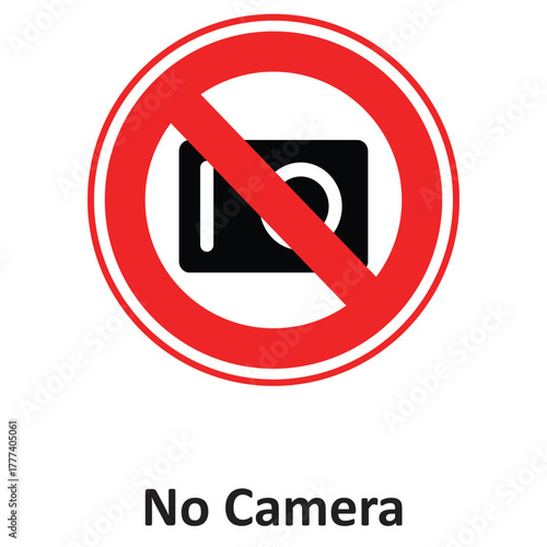 No Camera Vector icon which can easily modify or edit