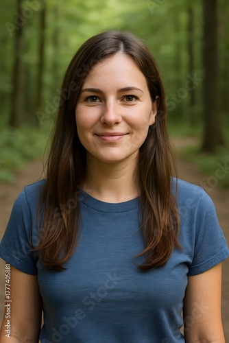 Portraitbild - Avatar - Frau mit langen brauchen Haaren