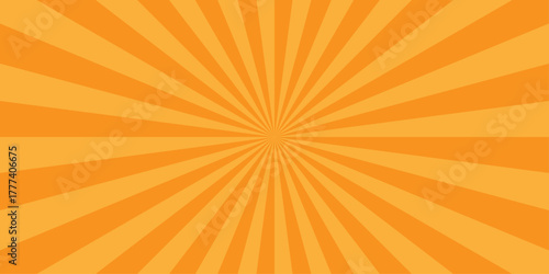 Vector sunray stripe background. Light sunburst glowing background. Sunburst pattern summer social banner. vector illustration pattern beam rays. Spiral radial striped backdrop design.	