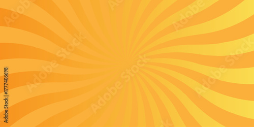 Vector sunray stripe background. Light sunburst glowing background. Sunburst pattern summer social banner. vector illustration pattern beam rays. Spiral radial striped backdrop design.	