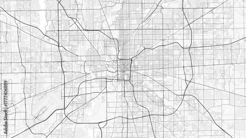 Tableau sur toile Indianapolis City Map