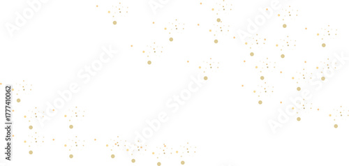 Gold glitter, shiny shimmering particles, glow, golden splatter minimalist abstract image featuring a white background with numerous small, scattered black symbols resembling arrows and lines.