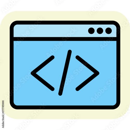 Coding Icon Isolated on Transparent Background. Programming and Software Development Vector Illustration for Web, App, and Technology Design