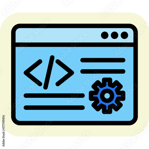 Coding Icon Isolated on Transparent Background. Programming and Software Development Vector Illustration for Web, App, and Technology Design
