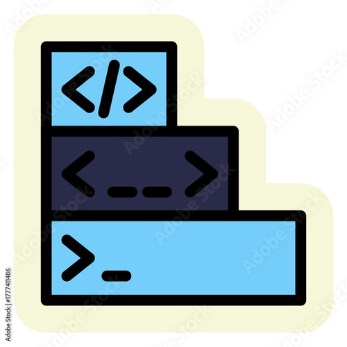 Running Code Icon Isolated on Transparent Background. Programming and Software Development Vector Illustration for Web, App, and Technology Design