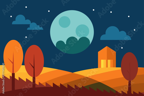 Harvest Moon Landscape