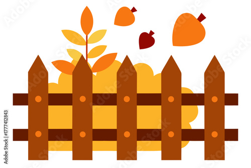Rustic Autumn Fence