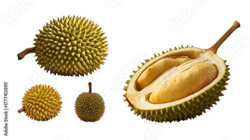 durian isolated on white background
