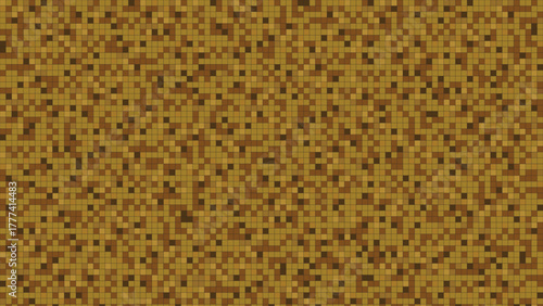 Abstract Brown Pixelated Background with Varying Shades of Brown
