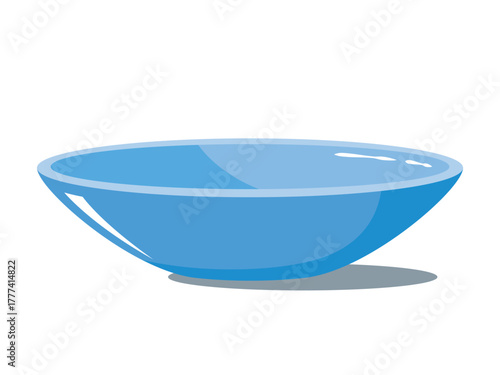 Blue ceramic bowl, plate, plate for soup or cooking element