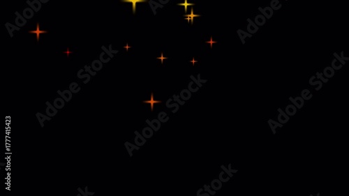 Wallpaper Mural Falling Stars Loop Animation: Cosmic Night Sky Overlay Alpha Transparent Background 4K Seamless Torontodigital.ca