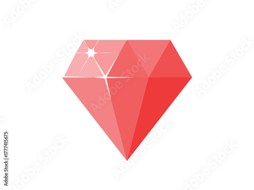 Red Gemstone, diamond, shiny diamond ruby ​​treasure