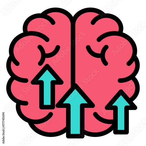 Brain Filled Icon | AI, Intelligence, and Creative Thinking Vector Illustration for Web, App, and Education Design