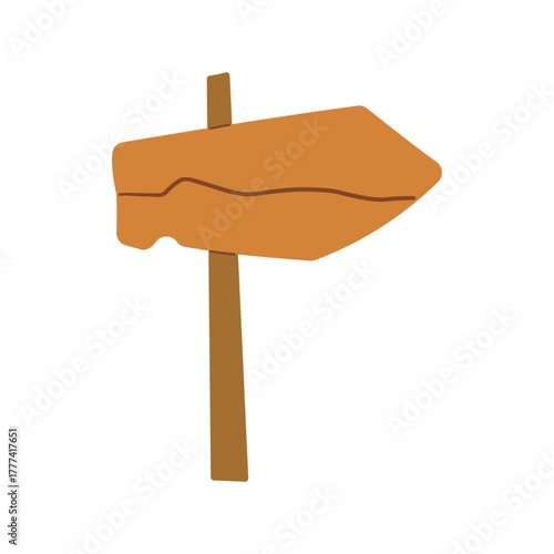 Wild west or old wooden board or empty sign. Vector icon of retro billboard or vintage, rustic plaque. Cartoon timber information shield or signboard. Arrow for direction and guidance.