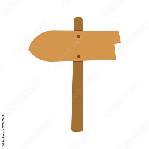 Wild west or old wooden board or empty sign. Vector icon of retro billboard or vintage, rustic plaque. Cartoon timber information shield or signboard. Arrow for direction and guidance.