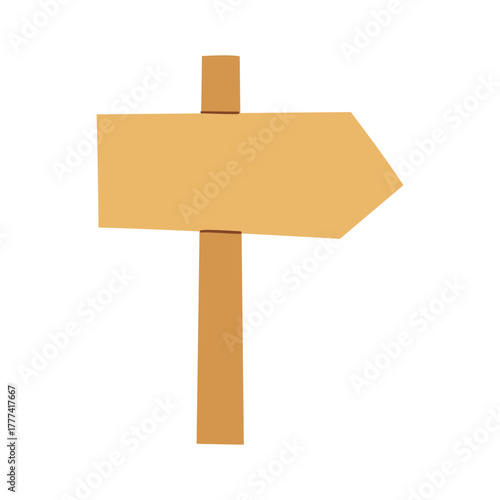 Wild west or old wooden board or empty sign. Vector icon of retro billboard or vintage, rustic plaque. Cartoon timber information shield or signboard. Arrow for direction and guidance.