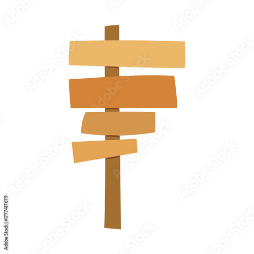 Wild west or old wooden board or empty sign. Vector icon of retro billboard or vintage, rustic plaque. Cartoon timber information shield or signboard. Arrow for direction and guidance.