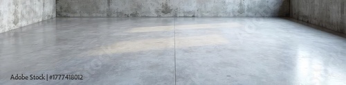 Newly poured concrete floor, smooth and gray, ready for finishing  Perfect for construction, industrial, or modern design projects  Shows texture and subtle light reflections ,  gray, concrete
