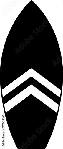 Surfboard Silhouette Vector | Beach Surf Outline Clipart for Summer and Ocean Design