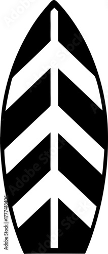 Surfboard Silhouette Vector | Beach Surf Outline Clipart for Summer and Ocean Design