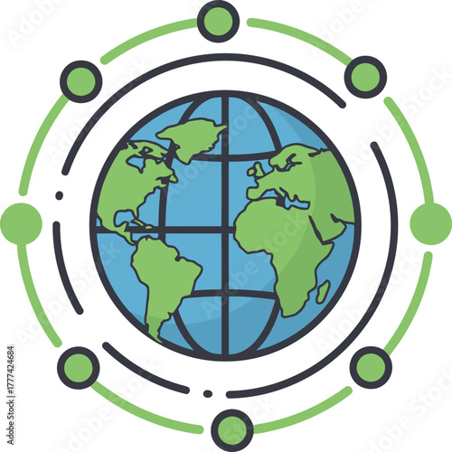 Global Network Connecting Continents and Communities Through Modern Technology and Innovation