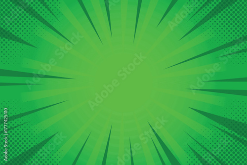 Abstract green comic background - Comic Style