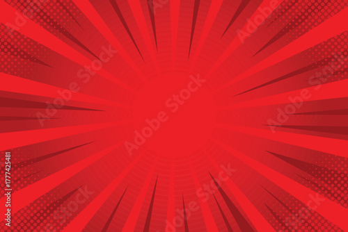 Abstract red comic background - Comic Style