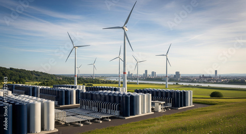Electric energy from wind turbines helps preserve the environment.