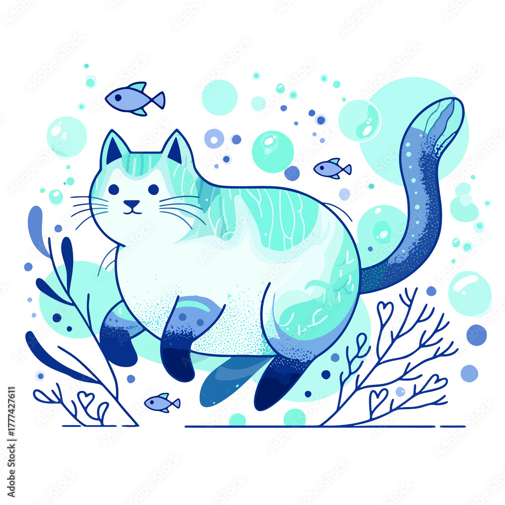 Obraz premium Ocean Boba Cat