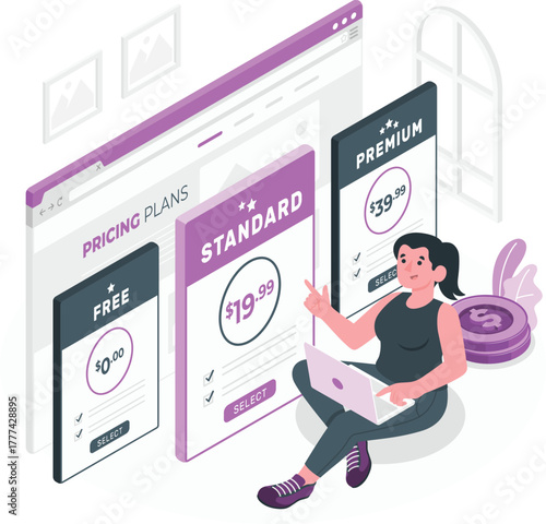 Pricing plans comparison with free standard and premium options Keywords: pricing, plans