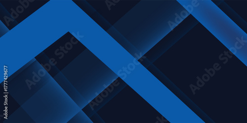 Blue black abstract background geometry shine and layer element vector for presentation design. Suit for business, corporate, institution, party, festive, seminar, and talks