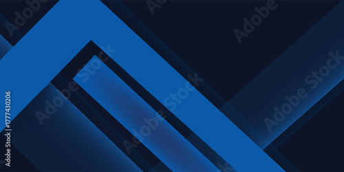 Blue black abstract background geometry shine and layer element vector for presentation design. Suit for business, corporate, institution, party, festive, seminar, and talks