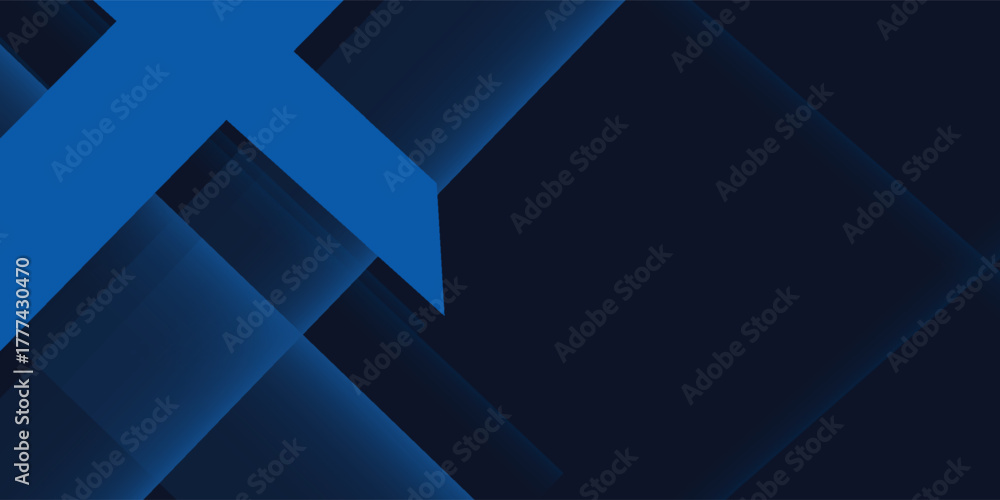 Obraz premium Blue black abstract background geometry shine and layer element vector for presentation design. Suit for business, corporate, institution, party, festive, seminar, and talks