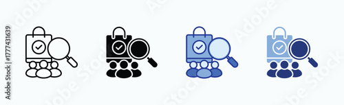 Tableau sur toile Customer icon sheet multiple style collection isolated vector