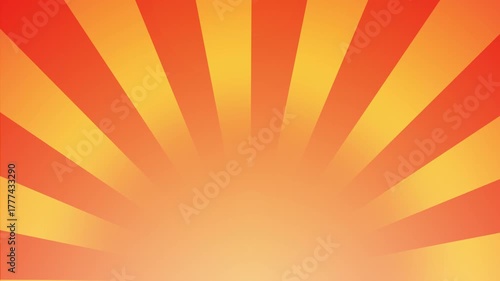 Abstract creative motion golden rising sun stripe with halo background. Video animation Ultra HD 4k footage.