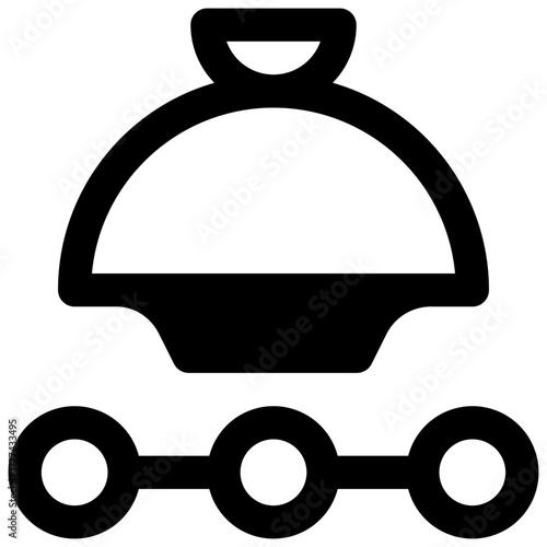 Order tracking. Outlined stroke vector icon with black-filled details.