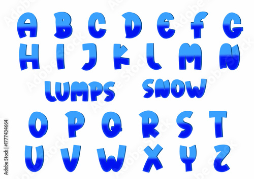 Snow Lumps Cartoon Font – Playful Winter 3D Alphabet