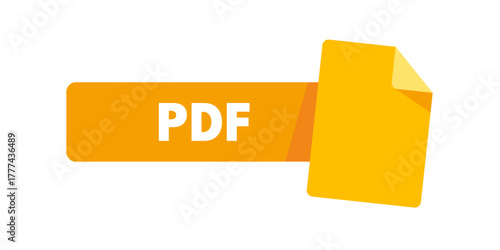 PDF file download button -  vector illustration