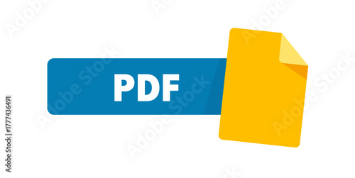 PDF file download button -  vector illustration