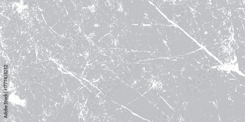 Textured grey background with distressed white scratches and speckles creating a grunge effect vector