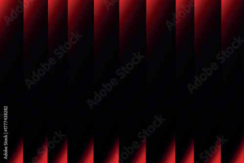 Sleek, dark abstract background featuring vertical black columns with subtle red gradient glows at their edges. Creates a dramatic, modern, and high-tech feel. Ideal for gaming, corporate