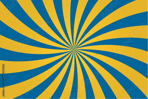 Background sunbrust, with shades of blue and yellow