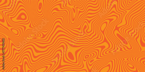 Orange abstract liquify lines background. Liquid acrylic marble texture