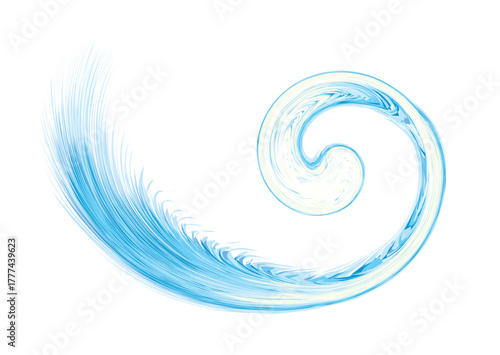 Bright cold cyan circle midpoint flower drawing shape art design. Big fuzzy magic sphere form in modern artist cartoon creative line style. Navy aqua color motley power boom symbol on space for text