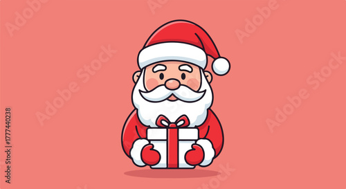 Santa Claus Mascot Vector Christmas Celebration Illustration