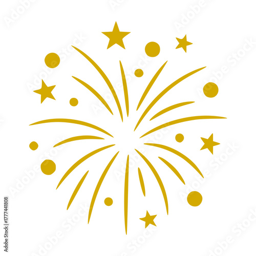 gold firework vector silhouette