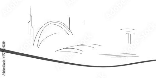 Wheat ears vector illustration concept for nature logo design and black sketch symbol