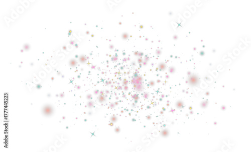 Dust glowing sparkle magic glitter wave softly floating in bright background.
