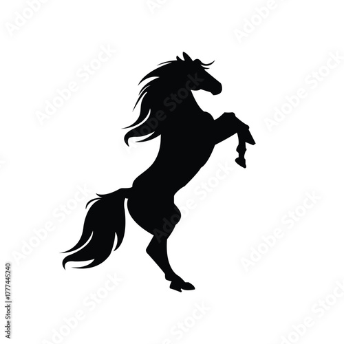horse silhouette vector, horse jumping vector, wildlife